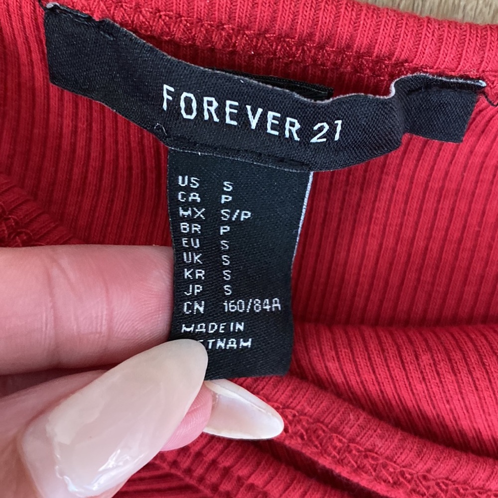 Forever 21 Red Midi Slip Dress - Picture 4 of 7